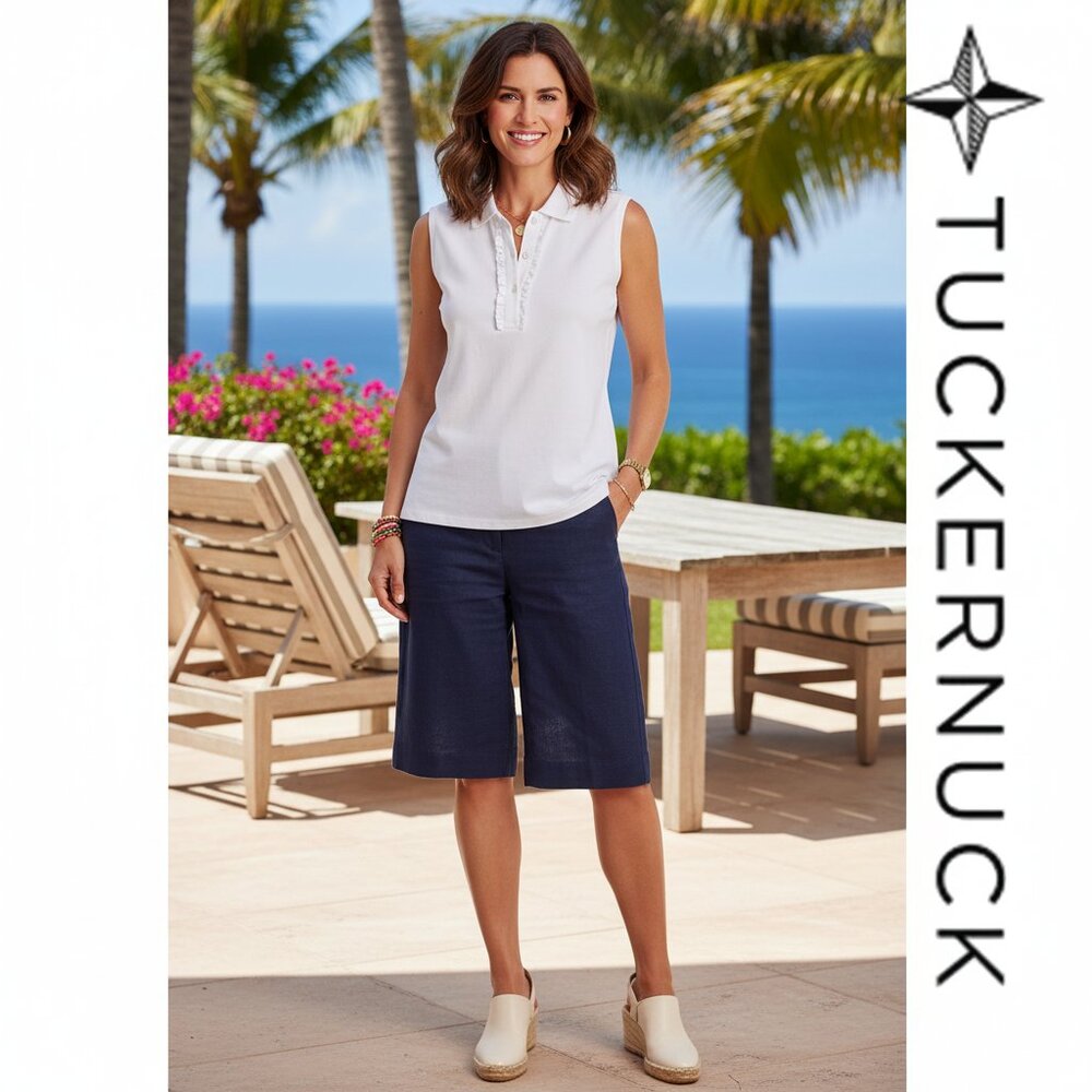 Tuckernuck White Sleeveless Polo Top